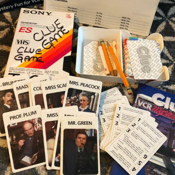 80's "Clue" VCR Mystery Game - VHS Murder Mystery Game - 80's Boardgame - Picture 3 of 9